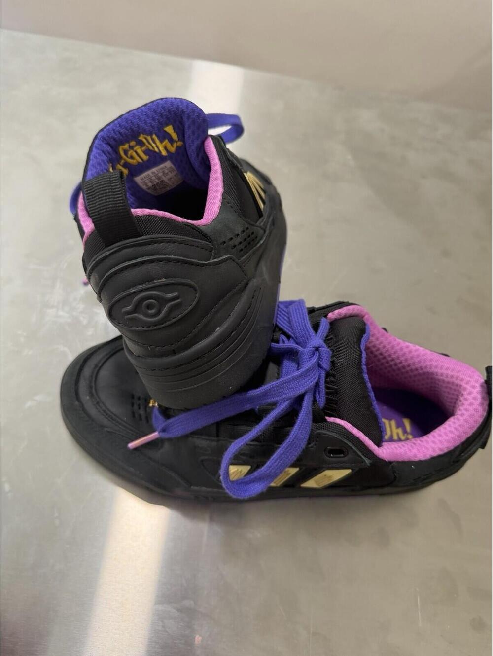 adidas x Yu-Gi-Oh! Men’s Low Top Lace-Up Sneakers Black Purple - Picture 3 of 13